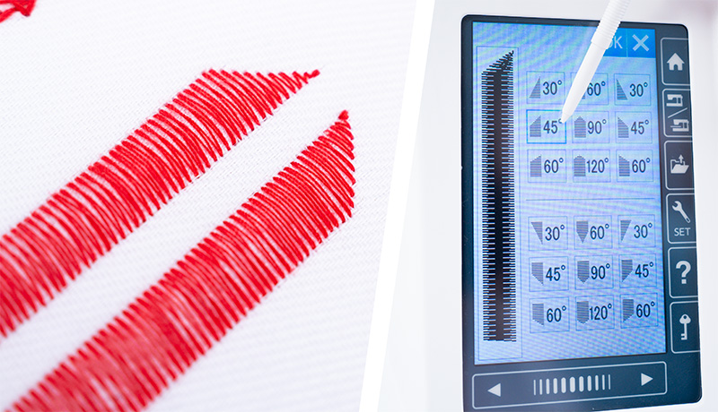 Janome Skyline S9 Stitch Tapering Function